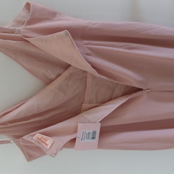 NWT Showpo Gave Me You Dress Blush Size 6 Maxi Wedding Formal Event Faux Wrap - Picture 14 of 15